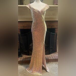 Elegant Sequin Evening Gown